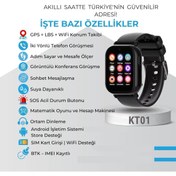 Resim wonlex Akıllı Çocuk Saati Sim Kartlı 4G Görüntülü Arama Su Geçirmez GPS Tam Konumlu Wifi KT01 