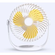 Resim Szykd F12 Taşınabilir Döndürülebilir USB Şarj Şeriti Masaüstü Fan 3 Hızlı Kontrol Beyaz (Yurt Dışından) 