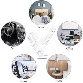 Resim AyrStore 20'li Yapışkanlı Kablo Klipsi Seti – Kablo Düzenleyici, Masa Üstü ve Duvar Için Kablo 