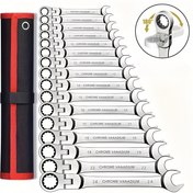 Resim Aktivite Baş Ratchet Anahtar Seti, Krom Çelik Ayna İşlemi, Metrik Anahtar Seti, Kullanımı Kolay ve Zorlanmadan, Çoklu Sahne Kullanımı İçin Uygun, Ev İçin Temel Anahtar Seti 