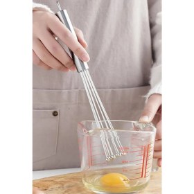 Resim Paslanmaz Çelik Top Uçlu Uzun Yumurta Çırpıcı ve Sos Karıştırıcı 36 cm 