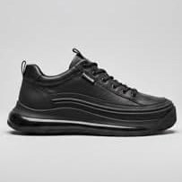 Resim MARCOMEN Lastik Bağlı Hava Köpük Düz Taban Hakiki Deri Sneaker Ayakkabı, 4 