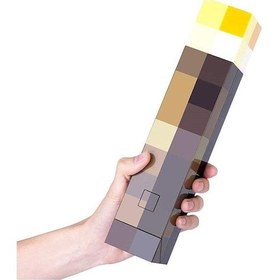 Resim Minecraft Meşale Madenci Gece Led Gece Işığı Kahverengi 