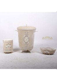 Resim Lisa Vizon 3Lü Kadife Banyo Kirli Çamaşır Sepeti Seti Diğer 