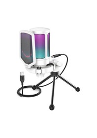 Resim Fifine Ampligame A6V RGB USB Mikrofon Beyaz 