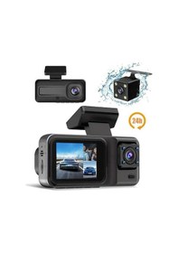 Resim 1080p 3 Lensli Wifi Araç İçi Kameralı Ekran Dvr Kaydedici Gece Gö 