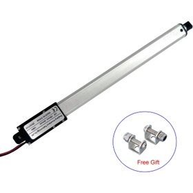 Resim DC 12V Küçük Lineer Aktüatör Stroke 150mm 5.9in Maksimum Kuvvet 14.97KG Elektrik Motoru Dolaplar Pencere Açacağı Robotik İçin Ücretsiz Braket ile 