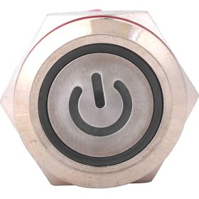 Resim Guangdong Spirit Metal Basmalı Düğme Anahtarı DC9~30V 19MM 1na 1nk Açık Mavi ile Kendinden Kilitlemeli 