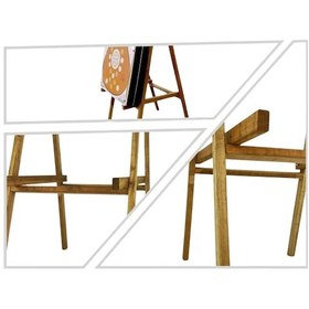 Resim 4 Ayaklı Ahşap Hedef Ayağı Ayarlanabilir Açılı Turnuva Standart Hedef 184 Cm 