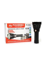 Resim Büro Ev Ofis İş Güvenliği İçin Şarjlı Lamba 15w 1000lm Işıklı El Feneri Gri 