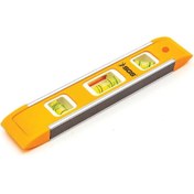 Resim BİTERSE Alüminyum Mıknatıslı Su Terazisi 23 Cm Mıknatıslı Mini Plastik Gövdeli Su Terazisi 