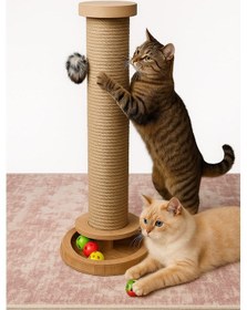 Resim Kedi Tırmalama Çubuğu Ve Oyuncağı 64 CM 
