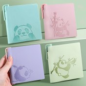 Resim 1 takım Panda kare küçük defter, taşınabilir cep defteri, şık görünüşlü süper sevimli panda not defteri 