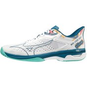 Resim Wave Exceed Tour 5 Ac Unisex Tenis Ayakkabısı Beyaz/Mavi Mizuno