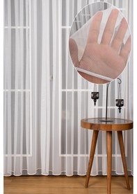 Resim Armür Dokuma Mat Düz Tül Perde 