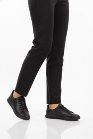 Resim AYAKMOD Siyah Bağcıklı Hafif Cilt Erkek Spor Ayakkabı Mota 600 M 