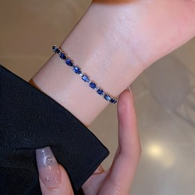 Resim Erkekler için desenli, lüks sentetik taş bilezik, doğum günleri veya Sevgililer Günü için mükemmel hediye, her gün şık bir aksesuar|Şık bilezik|Alaşım bilezik 