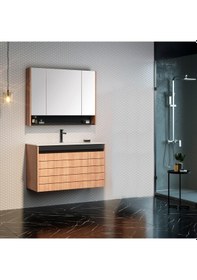 Resim Orka Ricato 100 Cm Morgana Kiraz Banyo Dolabı Alt Modül Ve Lavabo Çok Renkli 