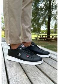 Resim Erkek Sneakers Günlük Spor Ayakkabı Siyah - Beyaz-sıyah-beyaz Beyaz - Siyah 