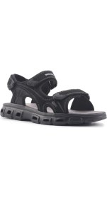 Resim Dockers by Gerli Siyah Erkek Sandalet Tekstil Malzemeden Düz Topuklu Rahat Model 