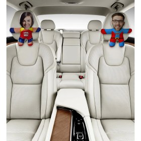 Resim Bk Gift Kişiye Özel Süper Kahramanlar 2’li Araç Koltuk Bebek Yastığı-2 