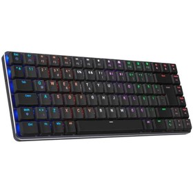Resim Rampage GRANITE Siyah/Gri Low Profile RED SWITCH Q Rainbow Mekanik Gaming Klavye 