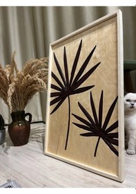 Resim Cıgıl Wood Weed Ahşap Bohem Tablo 