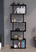 Resim Moonlife Zero Dekoratif Kitaplık Siyah 