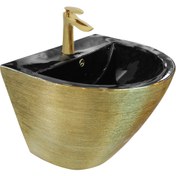 Resim Paluci Twist Black Gold Monoblock Lavabo 