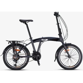 Resim Kron Fd 2000 Katlanır Bisiklet 20 Jant 21 Vites V Fren Mat Füme-Siyah/kırmızı 