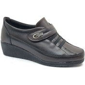 Resim Berfilla Cırtlı Oxford Klasik Kadın Ayakkabı Kahverengi 