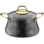 Resim Brioni Marble 20 CM Siyah Derin Tencere 