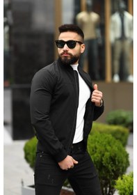 Resim Erkek Bomber Ceket Siyah Bndk 