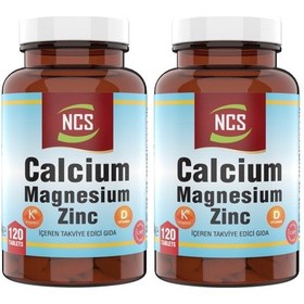 Resim Ncs Calcium Magnesium Çinko D&K Kalsiyum 2 X120 Tablet 