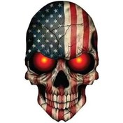 Resim Tip4-3 İnç-kafatası Amerikan Bayrağı Vinil Süslü Çıkartmalar Araba Kamyon Keskin Nişancı Denizciler Ordu Donanma Askeri 