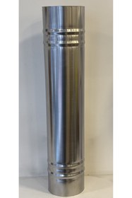 Resim RENUZU Pelet Soba Borusu Yükseklik 35 cm Çap 10,5 cm Paslanmaz Krom 304 Kalite 