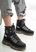 Resim MPP Unisex Ortopedik Iç Tabanlık Kışlık Su Ve Soğuk Geçirmez Kaymaz Outdoor Trekking Bot Siyah Beyaz 