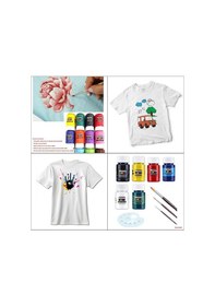 Resim Kumaş Boyası, Canlı Renkler, Solmaz, Tişört, Çanta, Tekstil Boyası-turuncu Renk 30ml-1 Adet Çok Renkli 