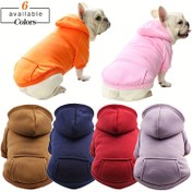 Resim Şık Kapüşonlu Sweatshirtler - Küçük ve Orta Boy Evcil Hayvanlar İçin Şık Kazaklar, Polyester, Tüm Sezon Kışlık Giyim, Kırmızı, Pembe, Kahverengi, Turuncu, Gri ve Lacivert Renklerde Mevcut, Evcil Hayvan Kış Giyimleri | Şık Evcil Hayvan Giyimleri | Dayanıklı Evcil Hayvan Malzemeleri 