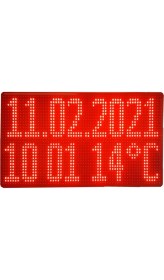 Resim Sanec Ledli Saat Derece Tarih Tabelası (Kasa ÖLÇÜSÜ:35X70) 