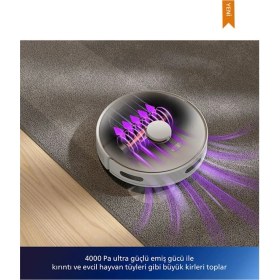 Resim Philips 3 In 1 Aqua Islak, Kuru ve Mop Özellikli, 4000 Pa Ultra Emiş Gücü, 200DK Pil Süresi, Otomatik Boşaltma Istasyonlu Premium Robot Süpürge - Luciole Beyaz Lambader Hediye! 