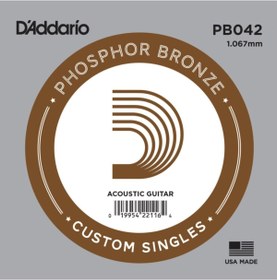 Resim Daddario PB030 AKUSTİK TEK TEL, PHOSPHOR BRONZE WOUND (RE) Akustik Tek Tel Phosphor Bronze Wound (Re 