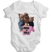Resim Tuğbababy Bebek Beyaz Anne Çocuk Baskılı Zıbın (520688130) 