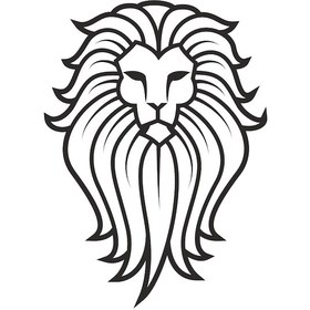 Resim Aslan 9 Folyo Sticker 50cm Uzunluk Siyah 