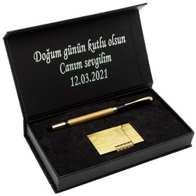 Resim İsme Özel Seti Kalem ve Çakmak N11.1063 