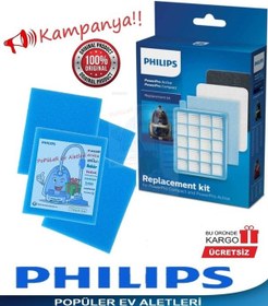 Resim Philips Uyumlu Fc8058/01 Fc 9326 Powerpro Compact Hepa Filtre Seti (430092124) 