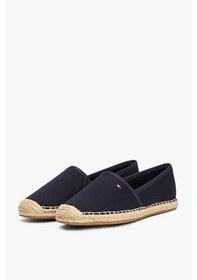 Resim Tommy Hilfiger Kadın Th Bayrak Nakışlık Canvas Espadrille Loafer Ayakkabı - Lacivert Space Blue 