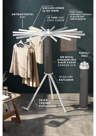 Resim Plasine Ahtapot Çamaşır Kurutmalığı Çok Renkli 