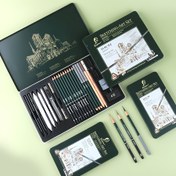 Resim Sanat öğrencileri için lüks eskiz kalemi seti - Premium Ahşap Kömür Kalemleri Siyah Kutu ve Kneadable Silgi ile, Başlangıçlar ve Hızlı Eskizler için İdeal, Sanat Malzemeleri | Sophisticated Tasarım | Ahşap Kalem Kutusu, Kalem Kutusu 