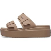 Resim Crocs 207431-2q9 Brooklyn Buckle Low Spor Terlik Sandalet Kahverengi 